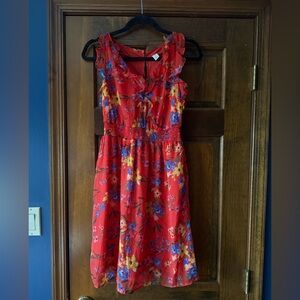 Old Navy Red Floral Dress